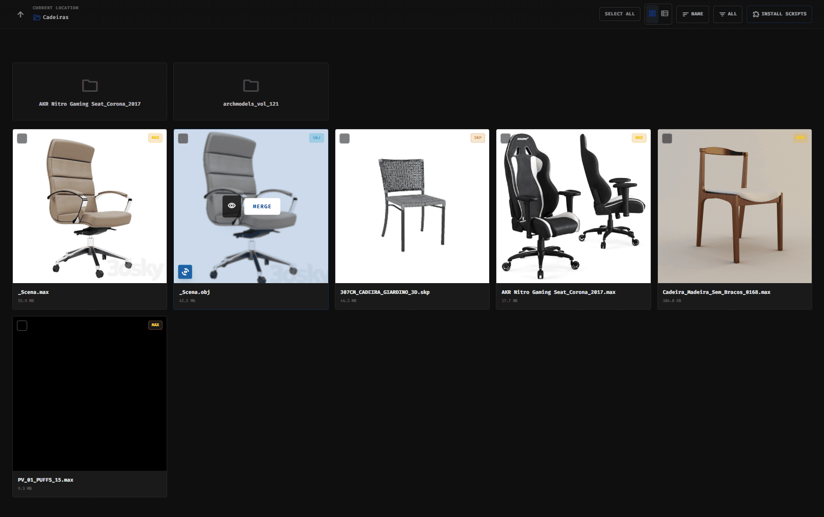 Importar blocos do Vexa AI direto para 3ds Max, Unreal, Blender e SketchUp
