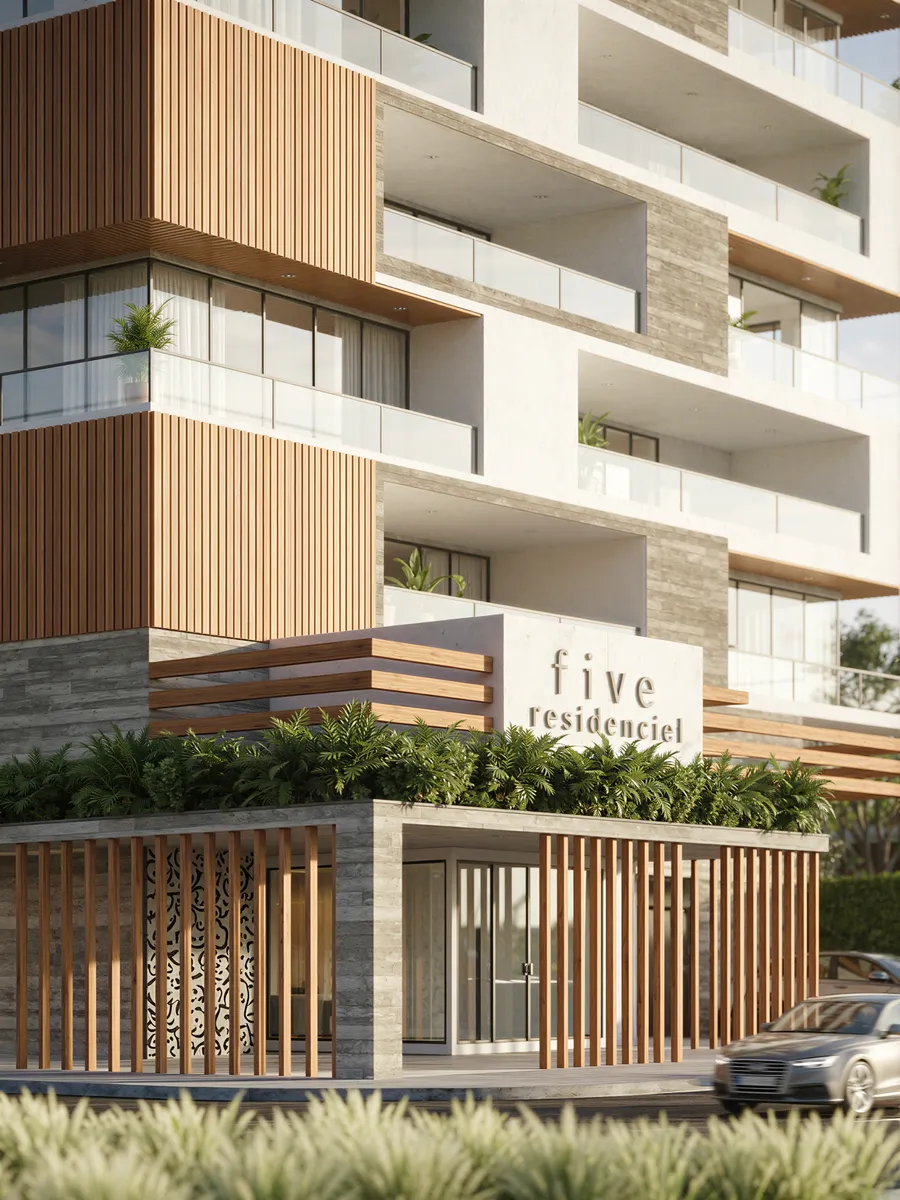 Five Residencial: Imagem 3D produzida pela Luven
