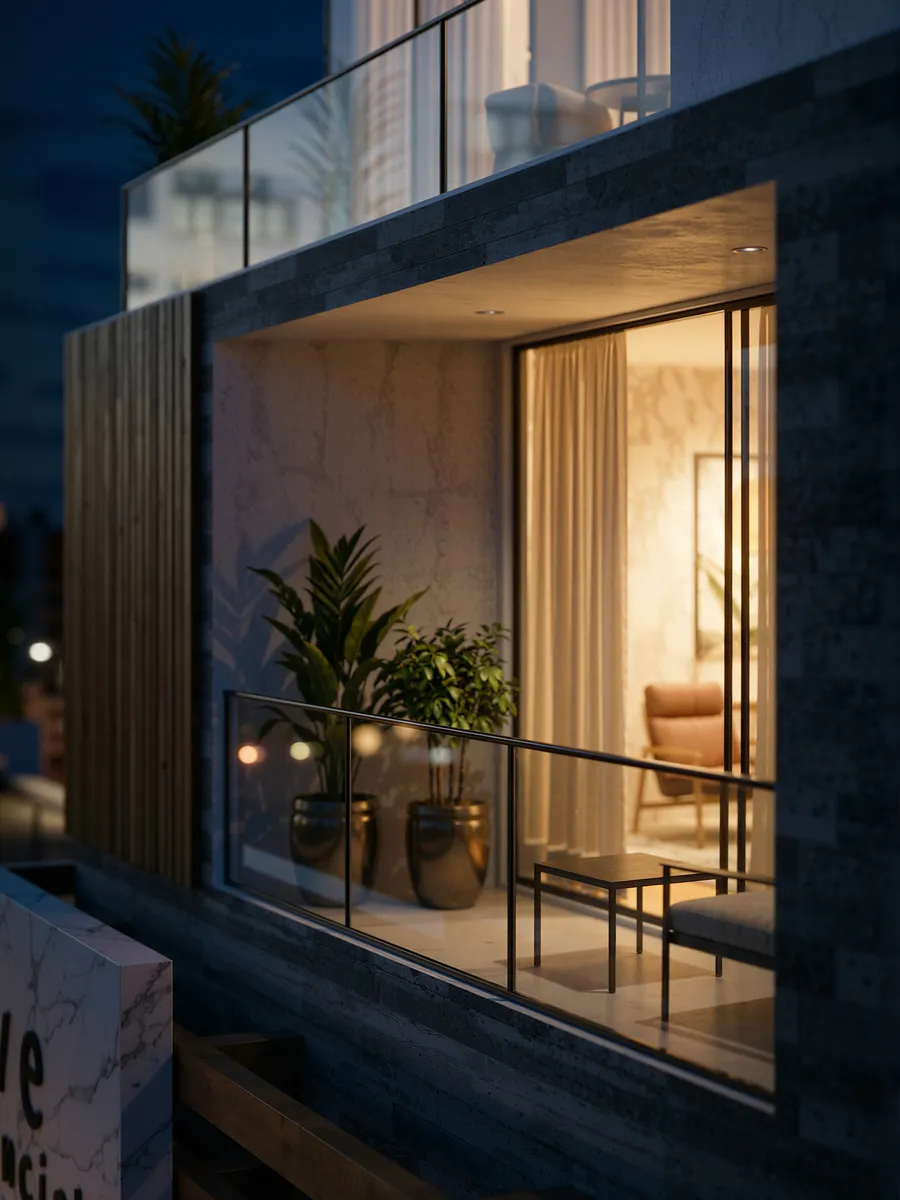 Five Residencial: Imagem 3D produzida pela Luven